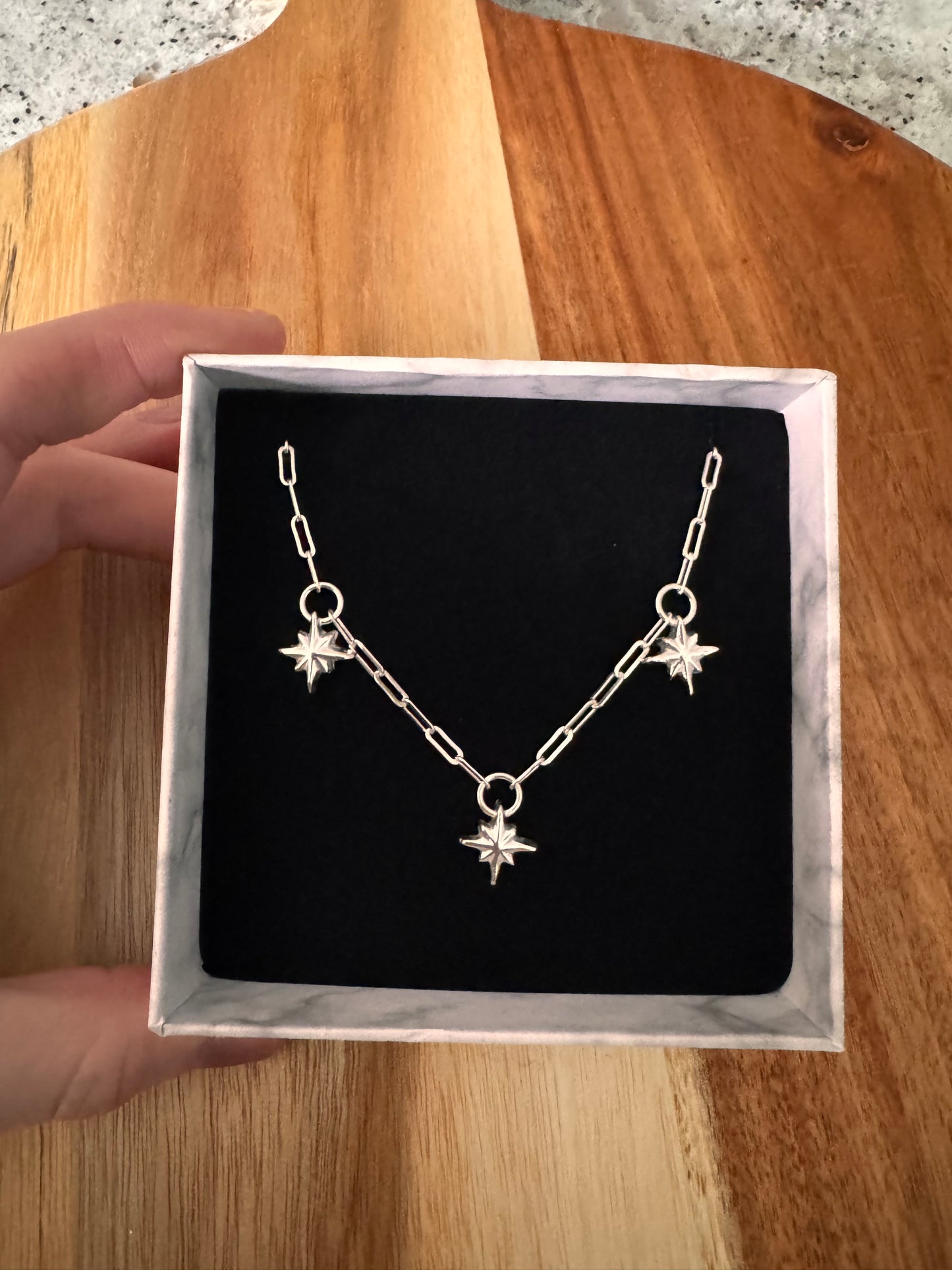 THE TRIPLE NORTH STAR NECKLACE
