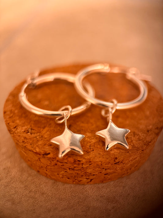 FALLEN STAR HOOP EARRINGS
