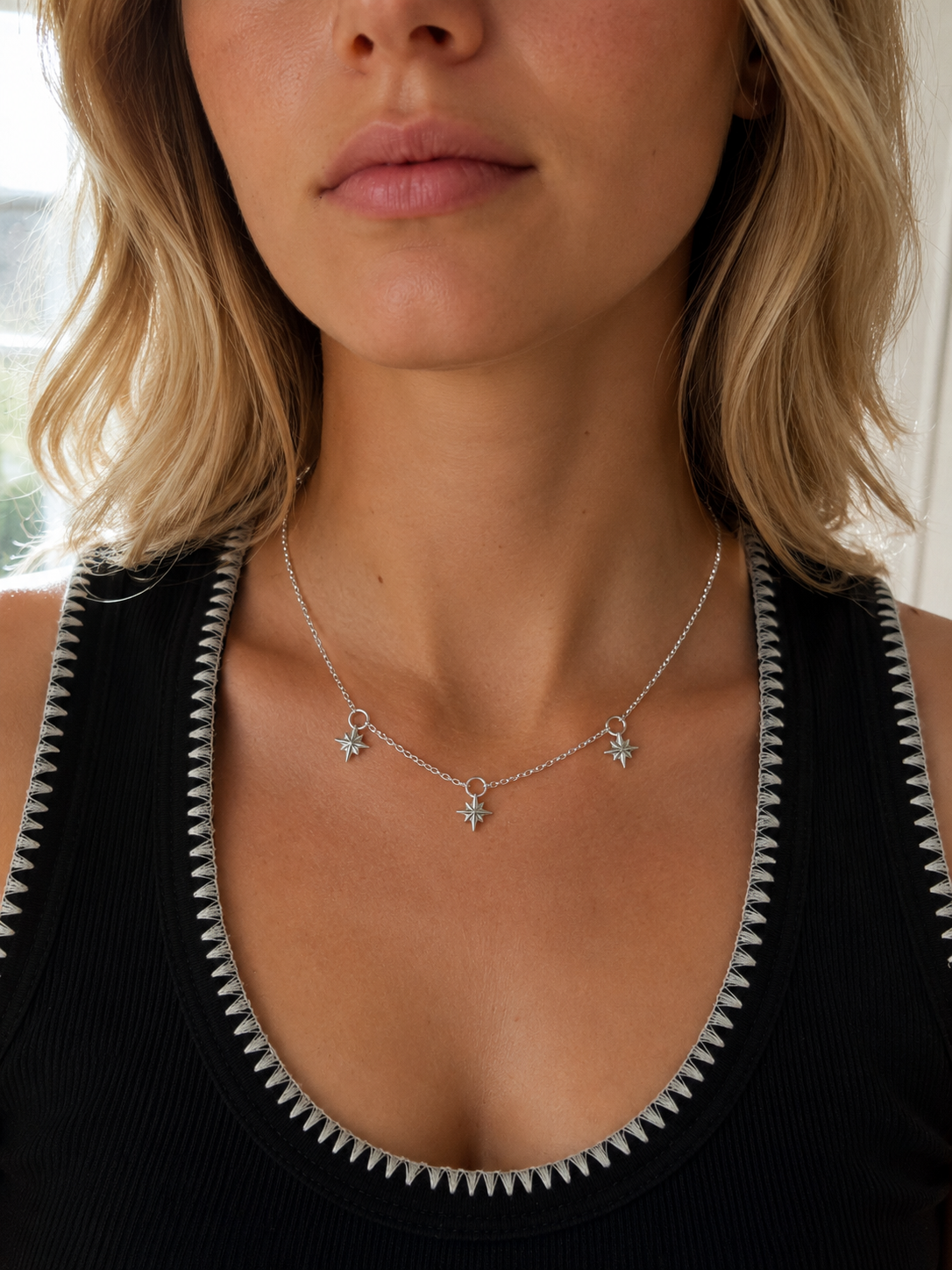 THE TRIPLE NORTH STAR NECKLACE