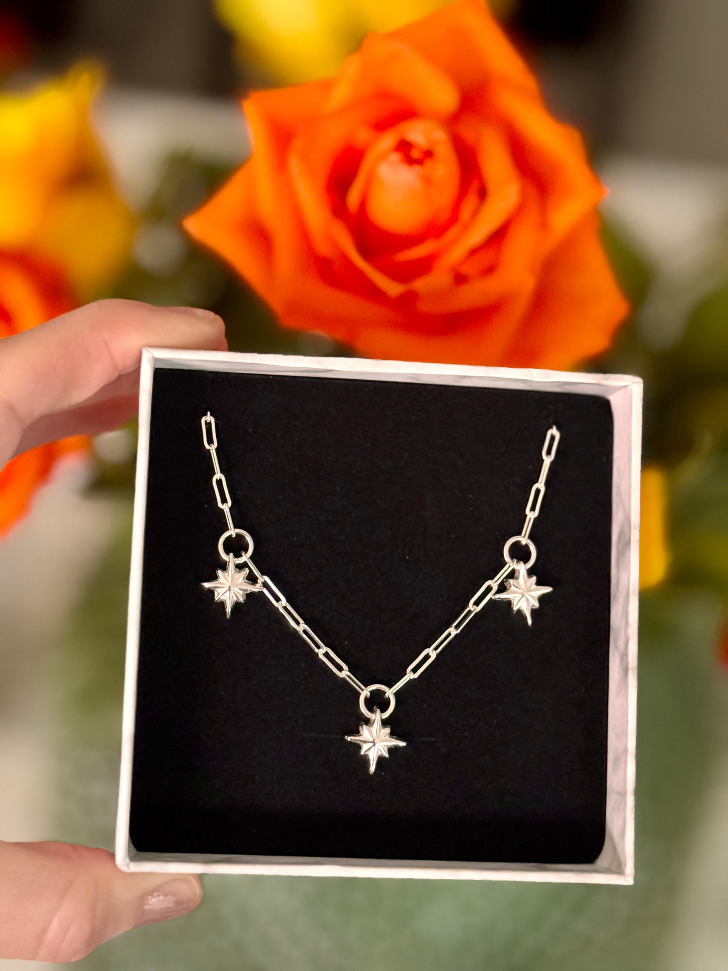 THE TRIPLE NORTH STAR NECKLACE