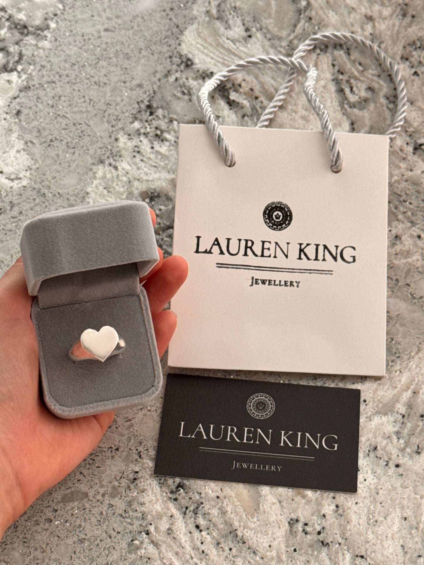 THE CHUNKY HEART SIGNET RING