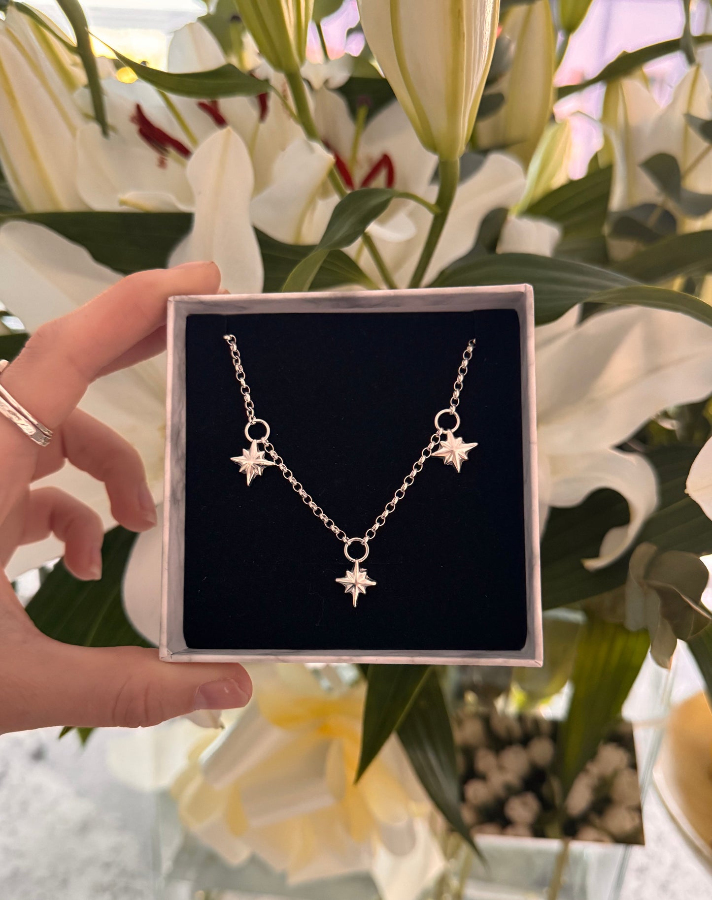 THE TRIPLE NORTH STAR NECKLACE